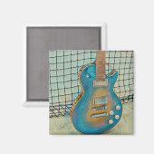 Acoustic guitar player gift magneet (Voorkant / Achterkant)