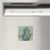 Acoustic guitar player gift magneet (Insitu (Vaatwasser))