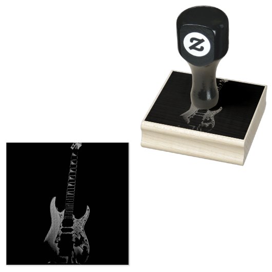 Acoustic guitar player gift rubberstempel (Gestempeld)