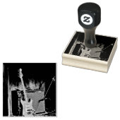 Acoustic guitar player gift rubberstempel (Gestempeld)