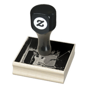 Acoustic guitar player gift rubberstempel