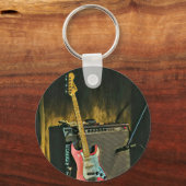 Acoustic guitar player gift sleutelhanger (Voorkant)