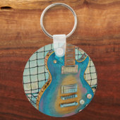 Acoustic guitar player gift sleutelhanger (Voorkant)