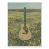 Acoustic guitar player gift sticker (Voorkant)