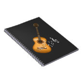 Acoustic Guitar Player Musical Notes Art Musicus Notitieboek (Rechterzijde)
