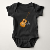 Acoustic Guitar Player Musical Notes Art Musicus Romper (Voorkant)