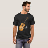 Acoustic Guitar Player Musical Notes Art Musicus T-shirt (Voorkant volledig)