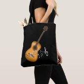 Acoustic Guitar Player Musical Notes Art Musicus Tote Bag (Dichtbij)