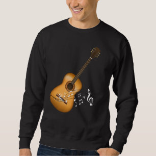 Acoustic Guitar Player Musical Notes Art Musicus Trui
