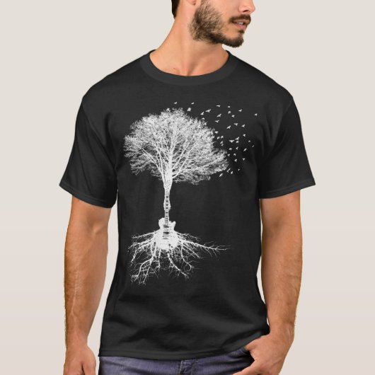 Acoustic Guitar Player Natuur Tree Birthday Christ T-shirt (Voorkant)