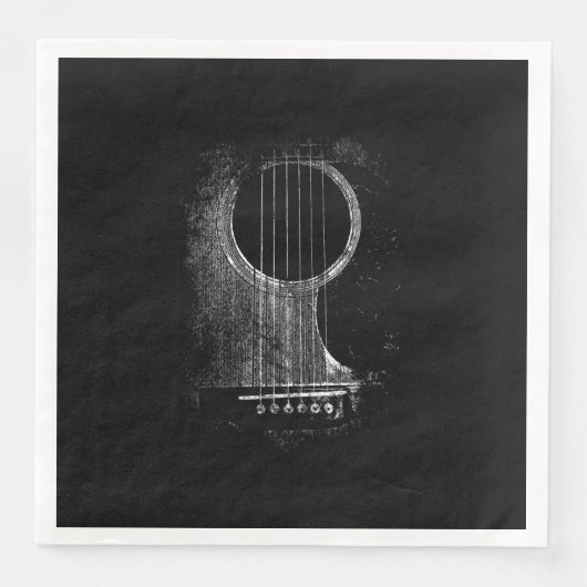 Acoustic Guitar Player Six String Rock & Roll Servet (Voorkant)