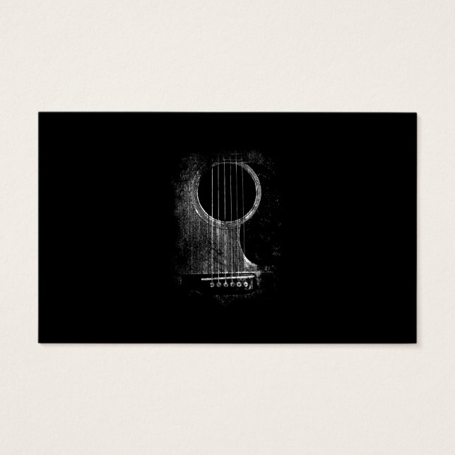 Acoustic Guitar Player Six String Rock & Roll Visitekaartje (Voorkant)