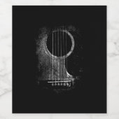 Acoustic Guitar Player Six String Rock & Roll Wijn Etiket (Enkel label)