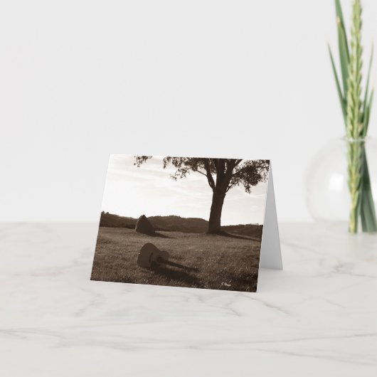 Acoustic Guitar Posing Kaart (Voorkant)