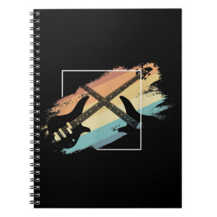 Acoustic Guitar Retro Music Player Musician Bass Notitieboek