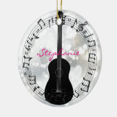 Acoustic Guitar Silhouette Design Ornament (Links)