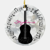 Acoustic Guitar Silhouette Design Ornament (Achterkant)