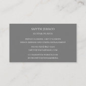 Acoustic Guitar Sketch Waterverf Visitekaartje (Achterkant)