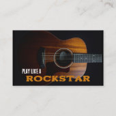 Acoustic Guitar Teacher Visitekaartje (Achterkant)