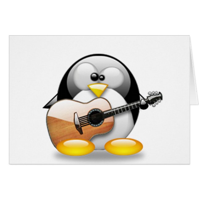 Acoustic Guitar Tux (Linux Tux) (Voorkant Horizontaal)