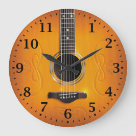 Acoustic Guitar Wall Clock Grote Klok