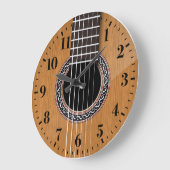 Acoustic Guitar Wall Clock Grote Klok (Hoek)