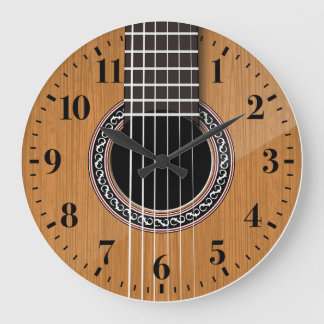 Acoustic Guitar Wall Clock Grote Klok