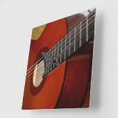 Acoustic Guitar Wall Clock Vierkante Klok (Hoek)