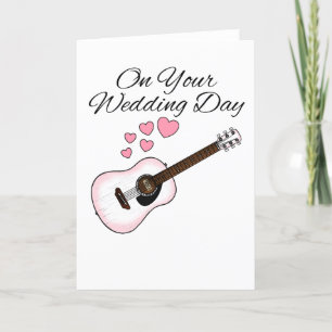 Acoustic Guitar Wedding Kaart Gitarist Musician