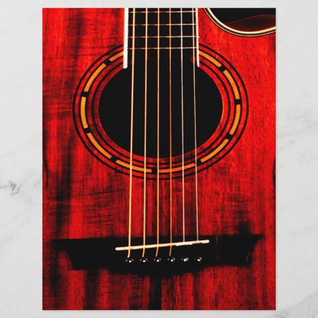 Acoustic Guitar Wooden Music (Voorkant)