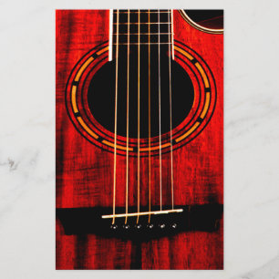 Acoustic Guitar Wooden Music Briefpapier