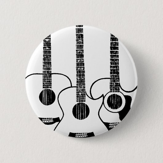 acoustic guitars - music ronde button 5,7 cm (Voorkant)