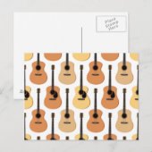 Acoustic Guitars Pattern Briefkaart (Voorkant / Achterkant)