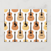 Acoustic Guitars Pattern Briefkaart (Voorkant)
