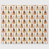 Acoustic Guitars Pattern Cadeaupapier (Vlak)
