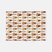 Acoustic Guitars Pattern Fleece Deken (Voorkant (Horizontaal))