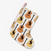 Acoustic Guitars Pattern Kleine Kerstsok (Voorkant (Hangend))