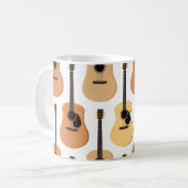 Acoustic Guitars Pattern Koffiemok (Voorkant links)