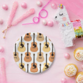 Acoustic Guitars Pattern Papieren Bordje (Feest)