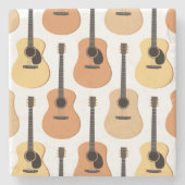 Acoustic Guitars Pattern Stenen Onderzetter (Voorkant)