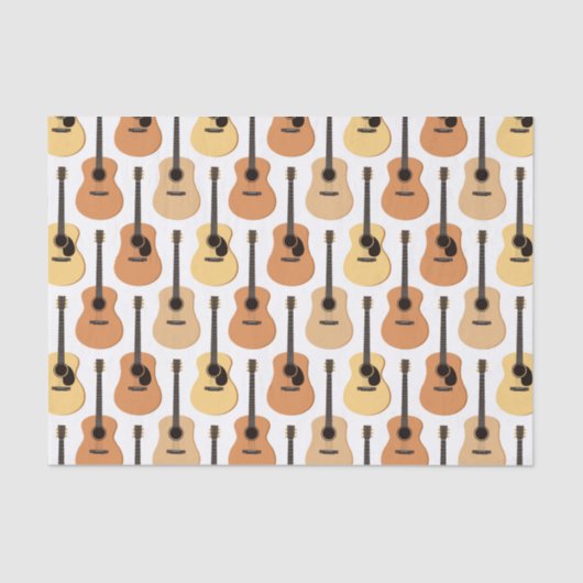 Acoustic Guitars Pattern Tissuepapier (Voorkant)