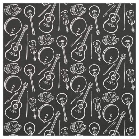 Acoustic Irish Musical Instrument Fabric Stof (Swatch)