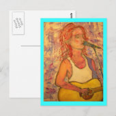 Acoustic Zen Girl Briefkaart (Voorkant / Achterkant)