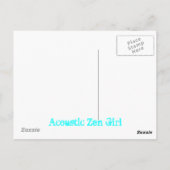 Acoustic Zen Girl Briefkaart (Achterkant)