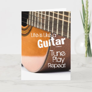 Acoustical Guitar Quote Card Kaart