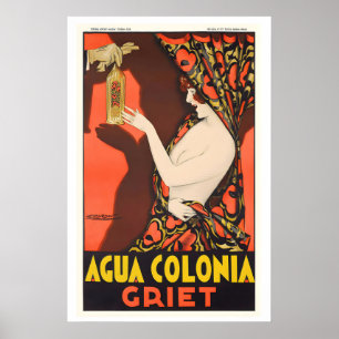 Acqua di Colonia Griet Parfum Vintage Reclame Poster