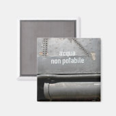 Acqua niet drinkbaar - niet drinken magneet (Voorkant / Achterkant)