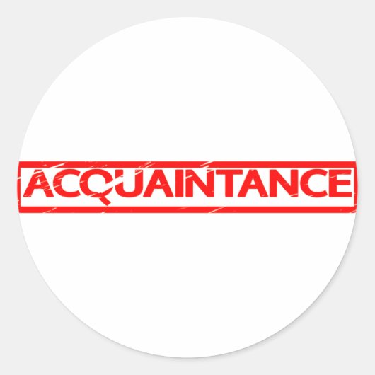 Acquintance Stamp Ronde Sticker (Voorkant)