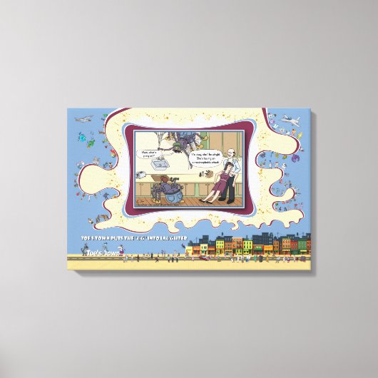 Acracknophobia | Absurde Woordspeling Humor 24x16 Canvas Afdruk (Voorkant)