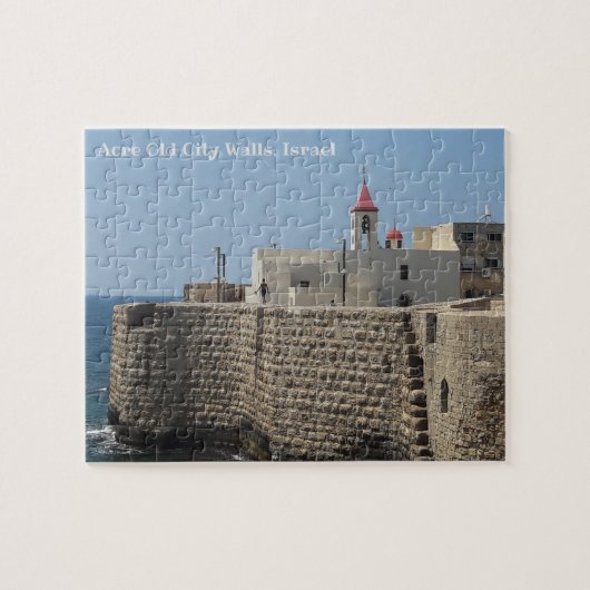 Acre oude stadsmuren, Israël Legpuzzel (Horizontaal)